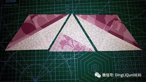 拼布教程 柔和色彩的 萬花筒 墊子的制作過程
